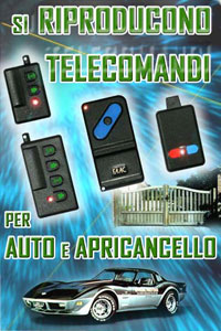 riproduzione di telecomandi per auto, cancelli e tv